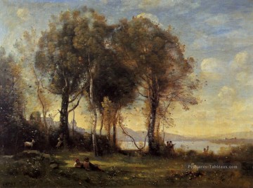  camille - Chevaux des îles Borromées plein air romantisme Jean Baptiste Camille Corot